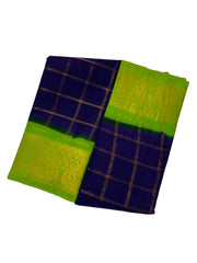 Poonam Vanaja Checked Medium Zari Contrast Border