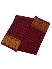 Medium Zari Checked Self Color