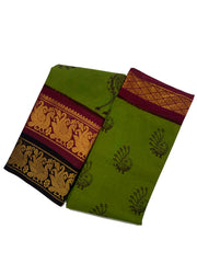 RajaRani Mayuri Printed with Zari Border