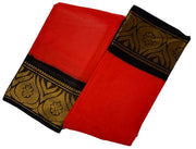 Madurai Sungudi Cotton  - Poonam Plain Medium Zari Border