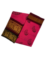 RajaRani Mayuri Printed with Zari Border