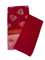 Wax Print Saree With Blouse (upper pet)