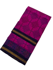 Madurai Sungudi Sarees - Double Side Zari border(KT) - Kolam Design