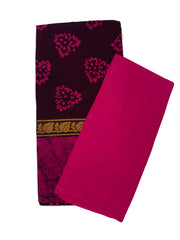 Wax Print Saree With Blouse (upper pet)