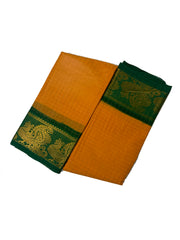 Madurai Sungudi Cotton Medium Zari Checked Contrast