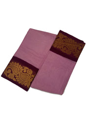 Madurai Sungudi Cotton  - Poonam Plain Medium Zari Border