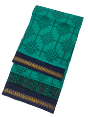 Madurai Sungudi Sarees - Double Side Zari border(KT) - Kolam Design