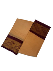 Madurai Sungudi Cotton  - Poonam Plain Medium Zari Border