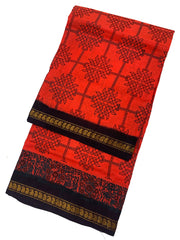 Madurai Sungudi Sarees - Double Side Zari border(KT) - Kolam Design