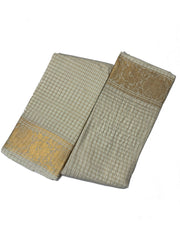 Medium Zari Checked Self Color